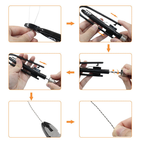Litoexpe lock wire pliers in use, showing reliable locking action.