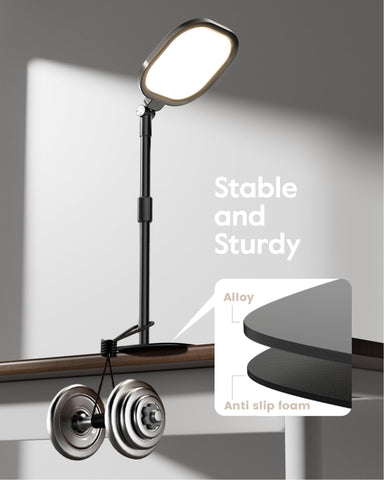 LitONES compact base saves desk space without sacrificing stability.