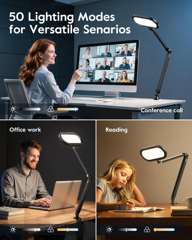 LitONES lamp arm shows 360-degree rotation for flexible camera-friendly angles.