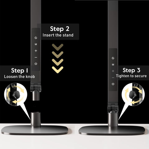 LitONES desk lamp base stability prevents tipping on busy desks.