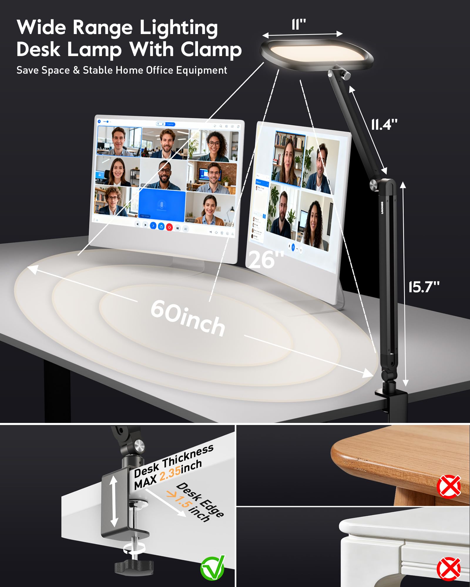 LitONES soft, flicker-free light ideal for late-night study or editing.
