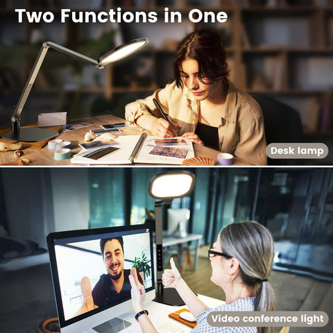 LitONES lamp in ring-light mode for video calls