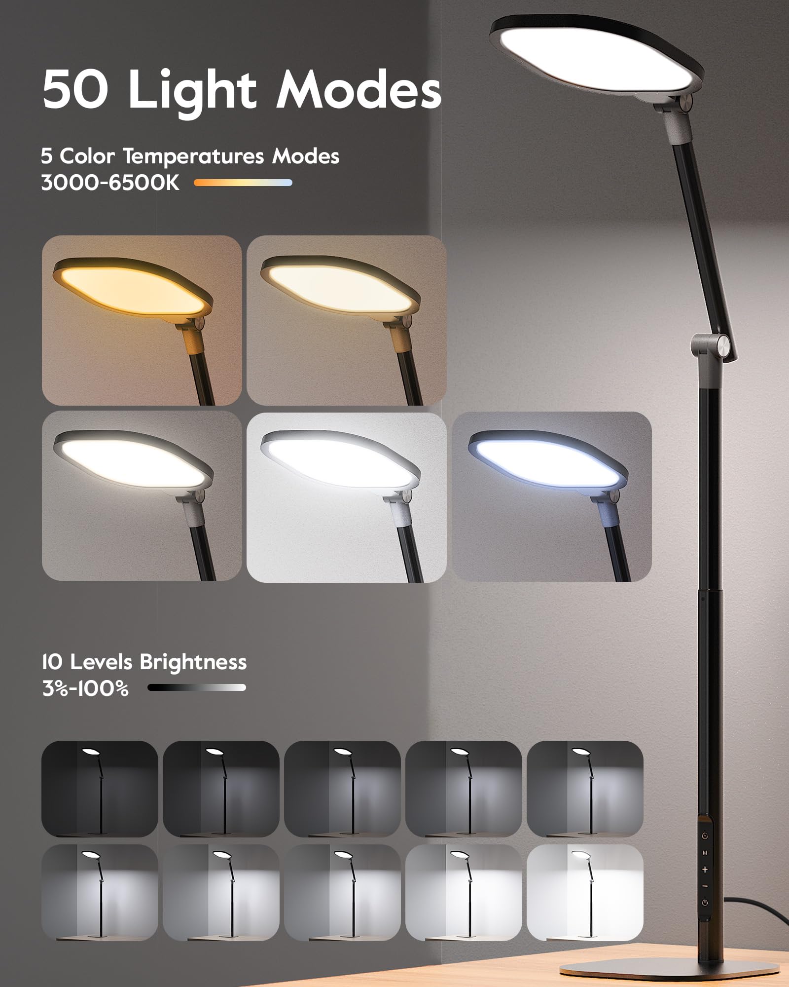 LitONES LED desk lamp with three joints lets you target light exactly where needed.