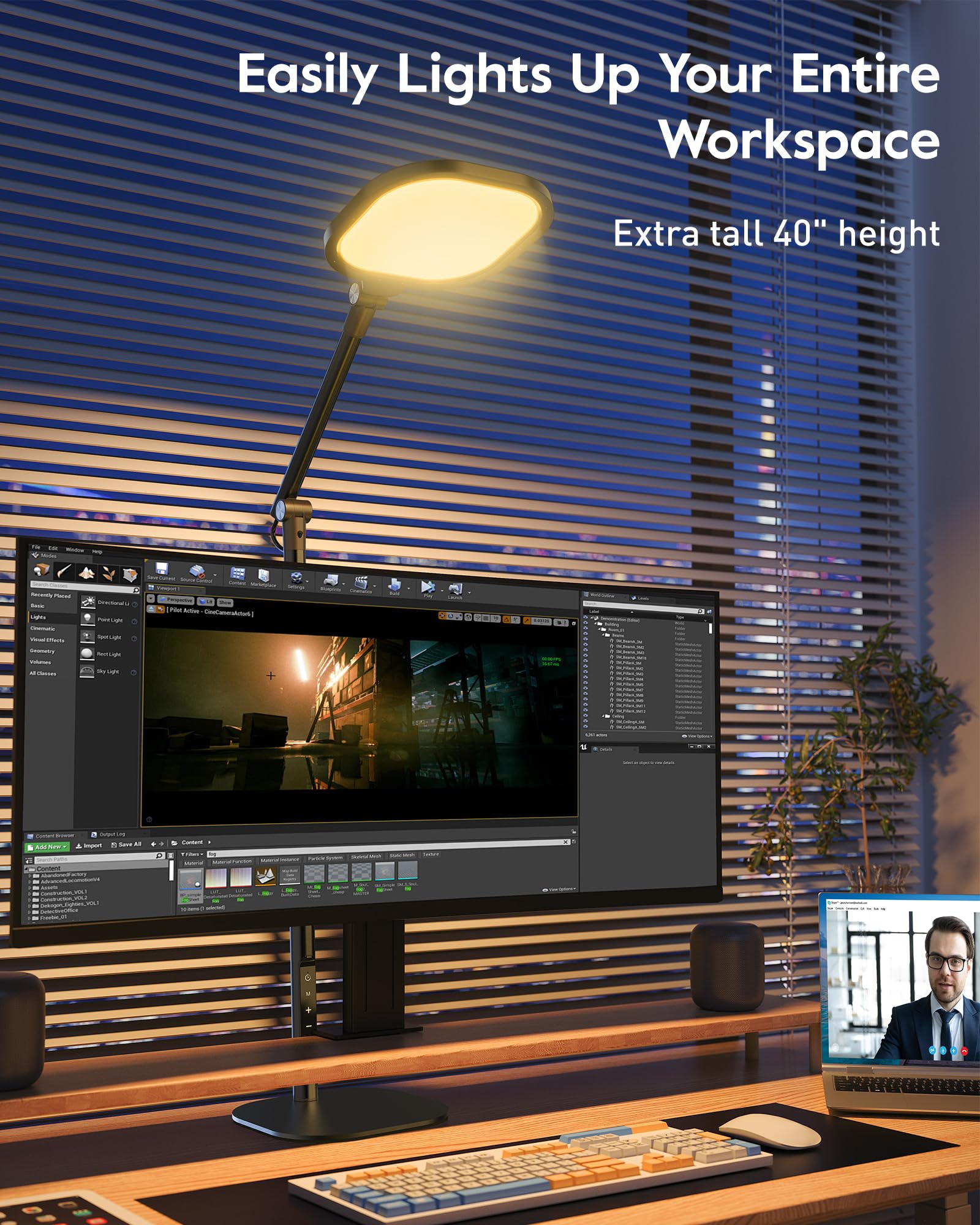 LitONES lamp tilt and rotate features provide flexible illumination for any task.