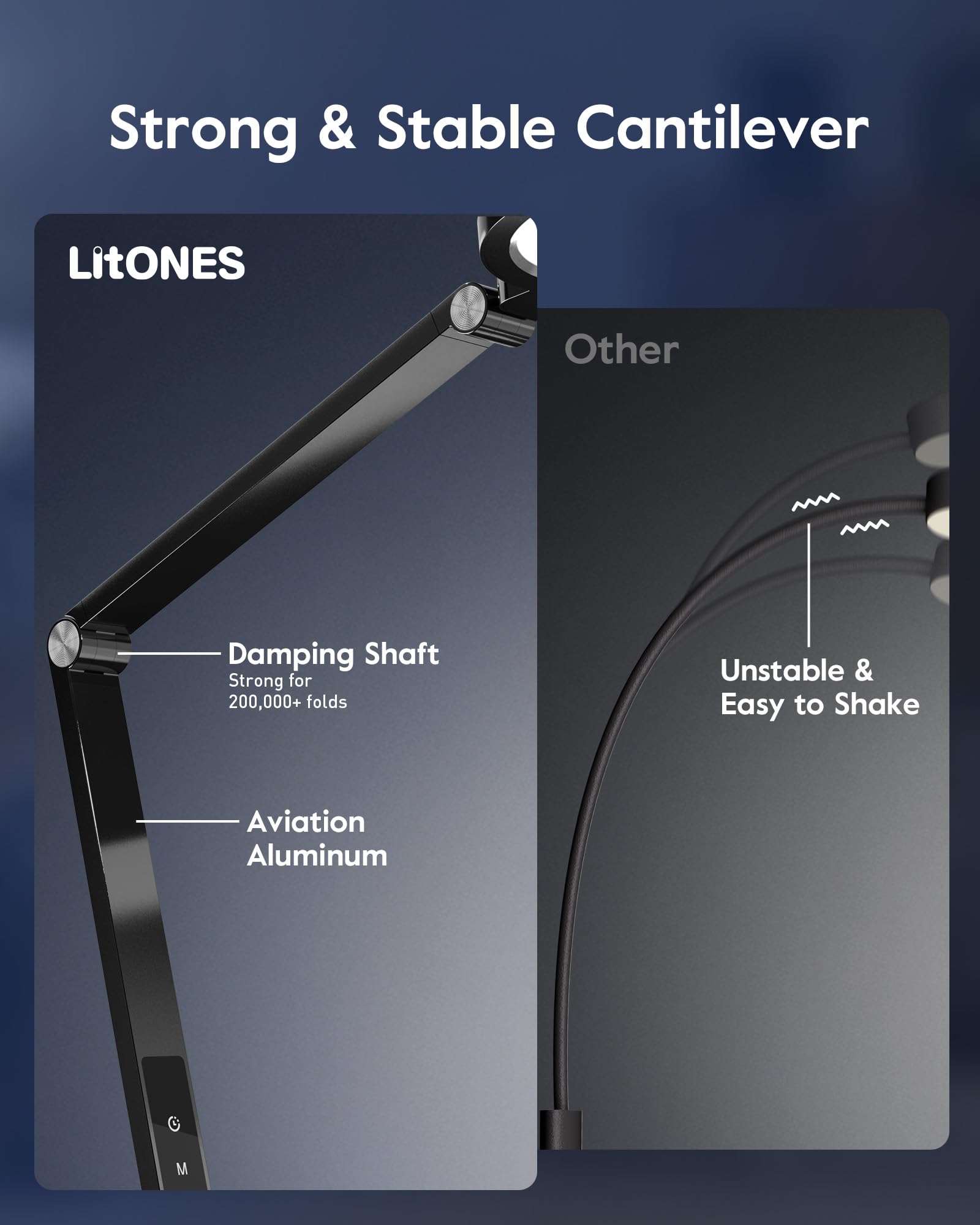 LitONES base stays steady during busy work sessions.