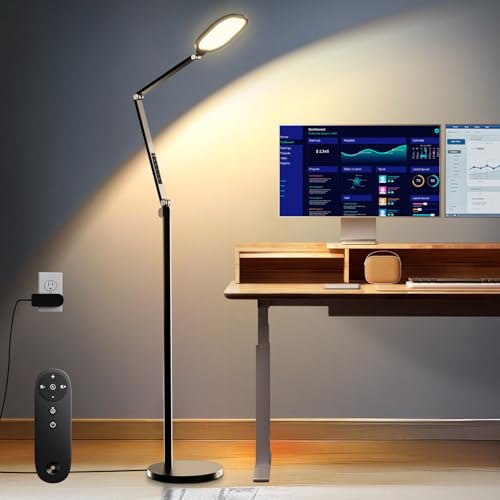 LitONES LED floor lamp in an office setup for versatile lighting and stability.