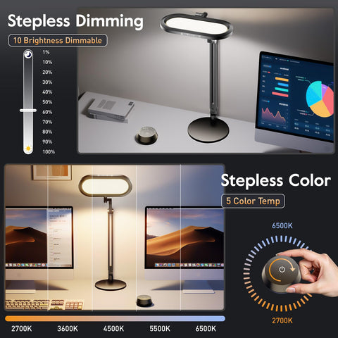 LitONES knob remote close-up enabling precise stepless dimming without looking.