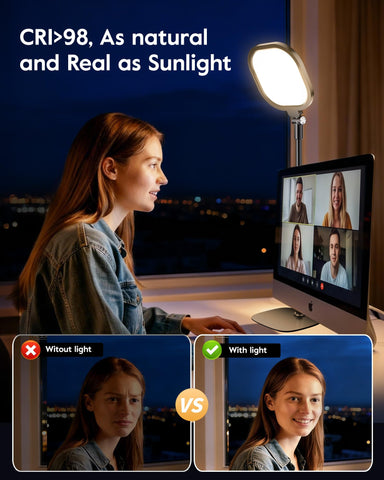 LitONES ring light with adjustable color temperature for accurate skin tones.