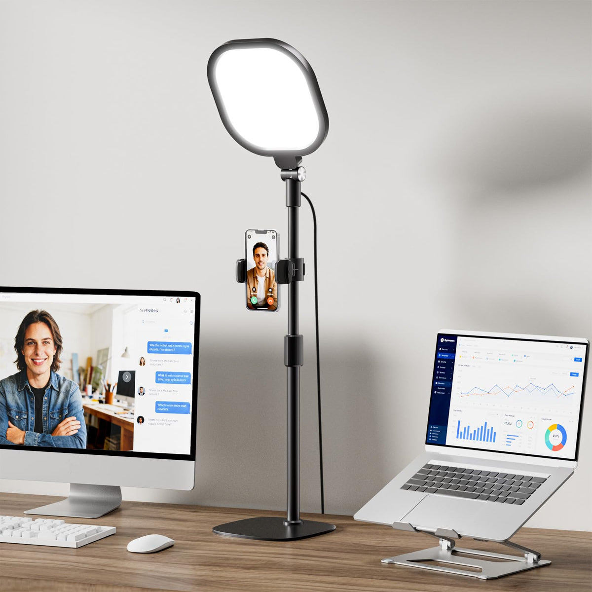 LitONES Zoom light uses side emitting tech for glare-free video calls.
