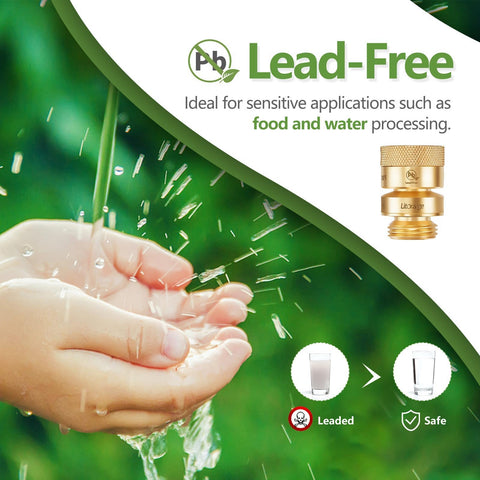 LitOrange lead-free brass vacuum breaker designed for safe, durable garden use.