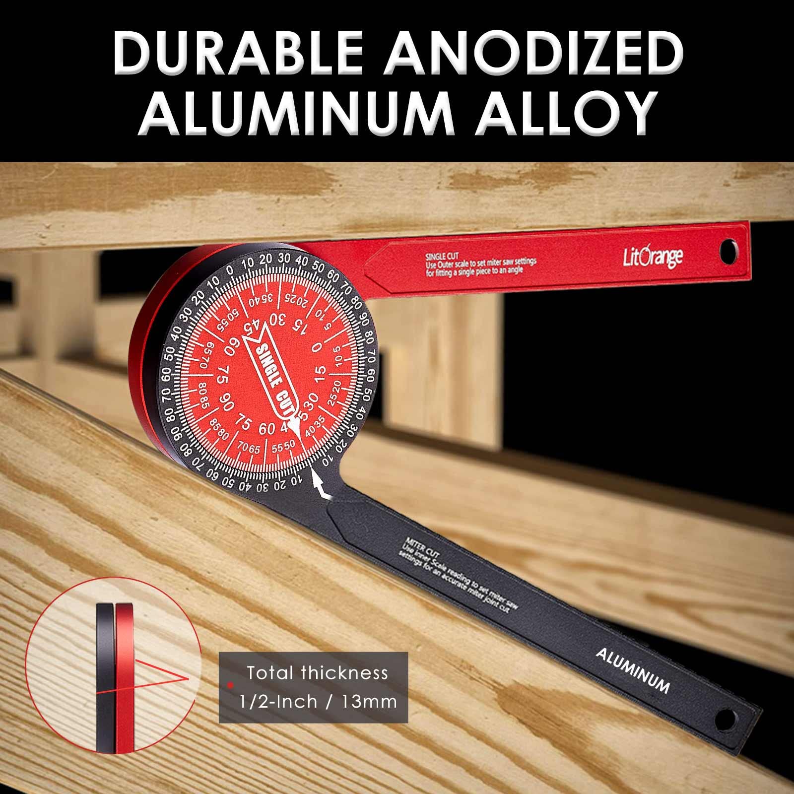 LitOrange two-color design with rotating O-ring for smooth inside/outside angle checks