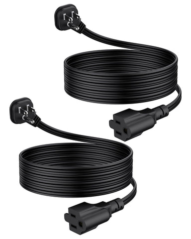 LitStar 6ft flat plug with right-angled design keeps outlets accessible behind furniture.