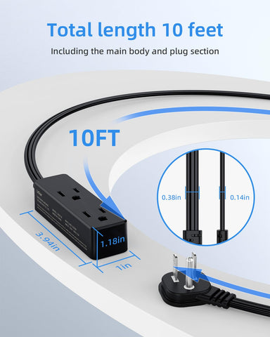 LitStar flame-retardant ABS housing protects the power strip.