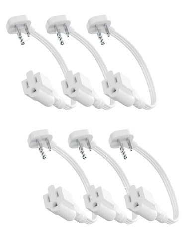 LitStar flat-plug 1ft white saves space in tight outlets.