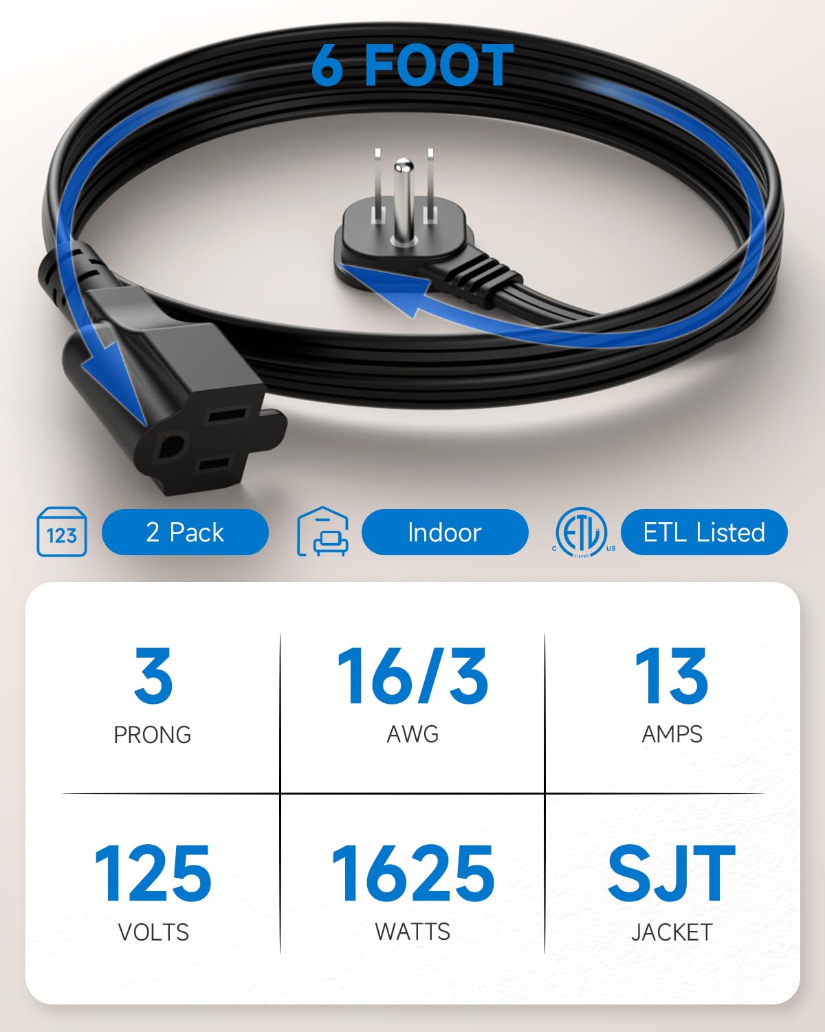LitStar low-profile cord fits tight spaces for a clean setup.