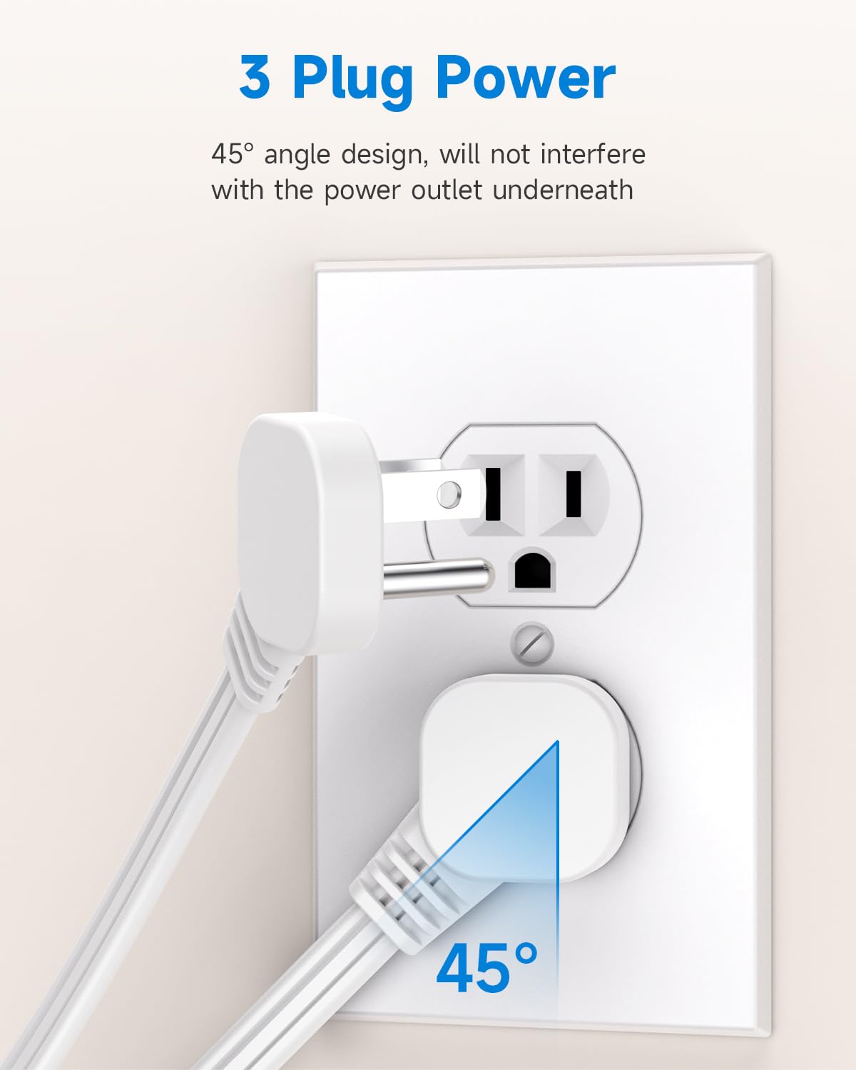 LitStar low-profile outlet adapter leaves room for adjacent sockets.