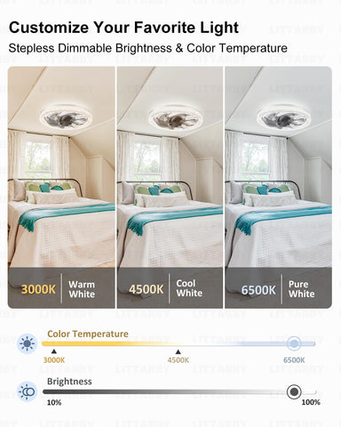 LITTARBY dimmable lighting from 3000K to 6500K for mood and task lighting