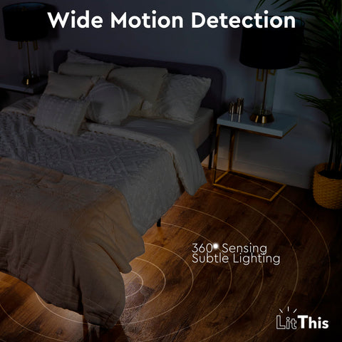 LitThis under-bed light is easy to position for versatile rooms.