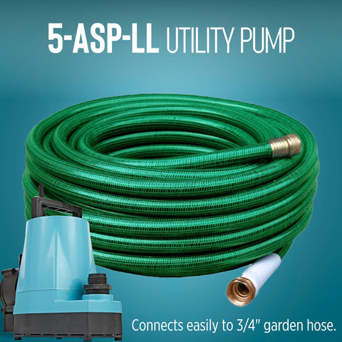 Little Giant 5-ASP-LL 1-inch discharge connection for versatile piping