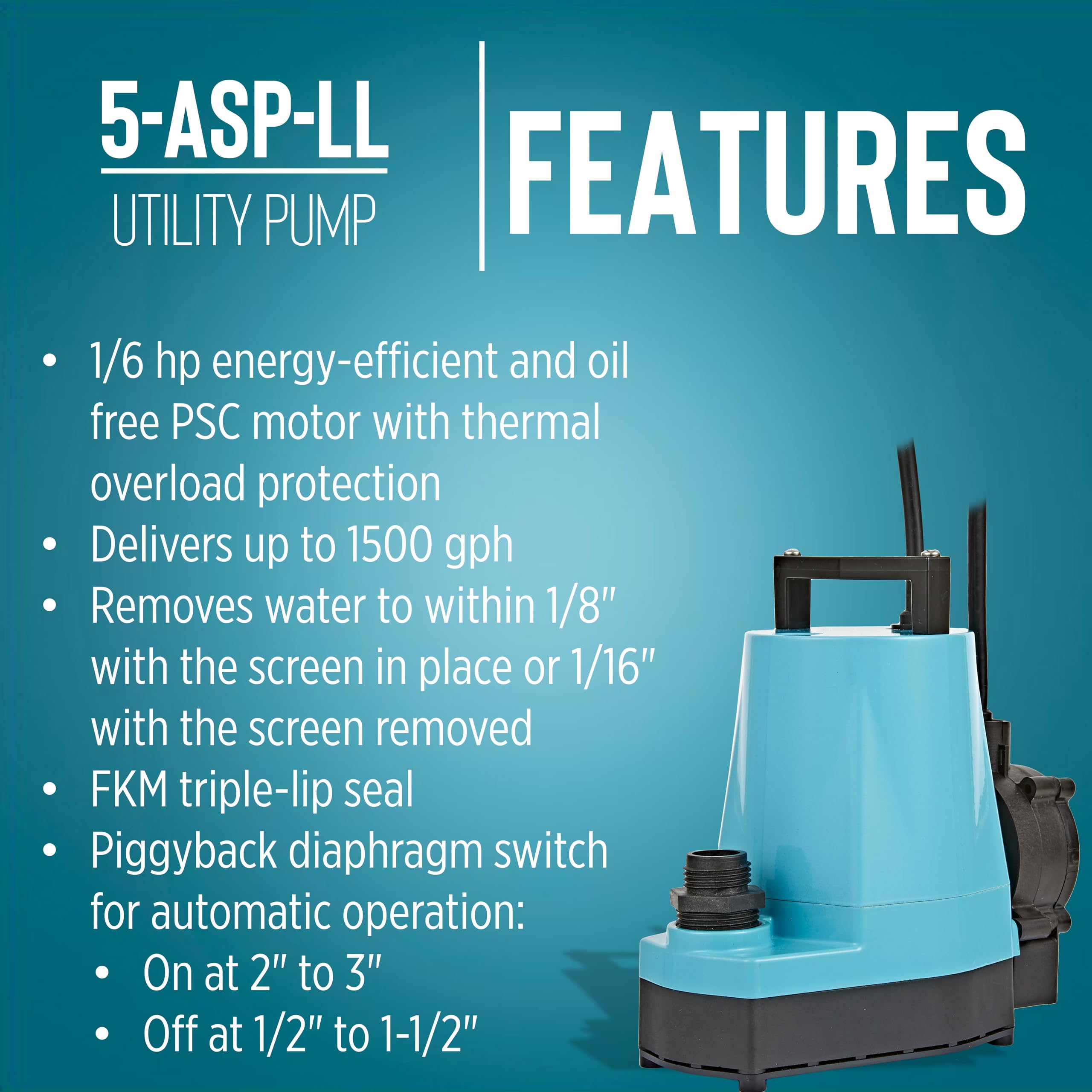 Little Giant 5-ASP-LL diaphragm switch for automatic operation