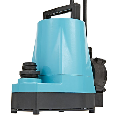 Little Giant 5-ASP-LL pump front view shows compact submersible design