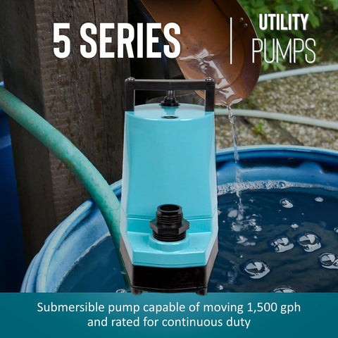Little Giant 5-MSP epoxy-coated die-cast aluminum housing resists corrosion.