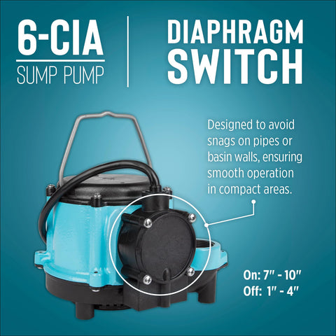 Little Giant 6-CIA with 10 ft cord ready for installation.