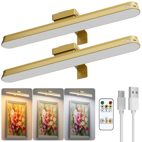 Little Joke 16in magnetic rechargeable picture light with remote illuminating wall art