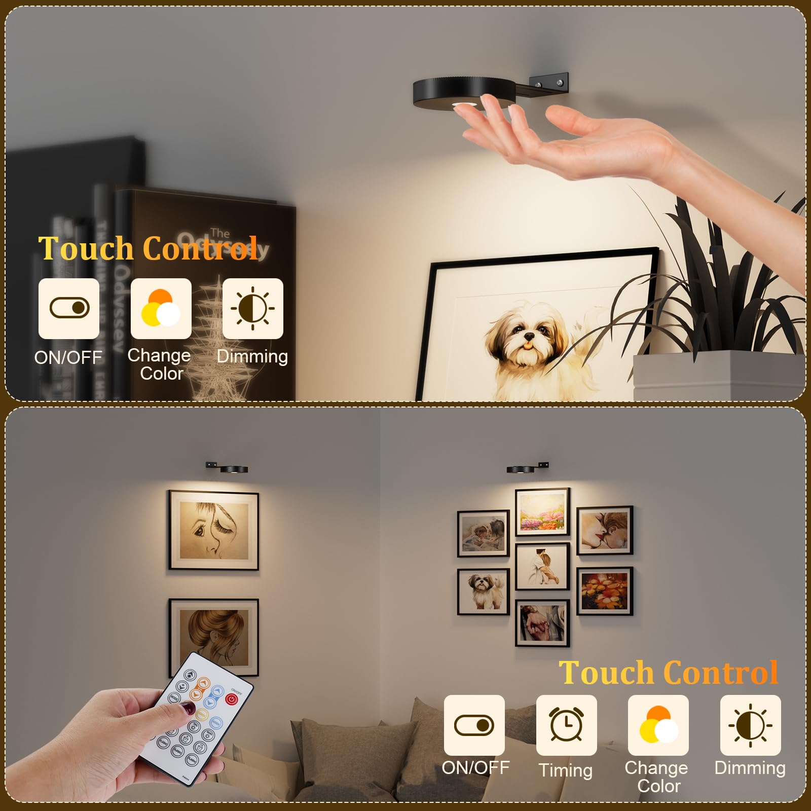 Little Joke art light for photo frames enhances displays.