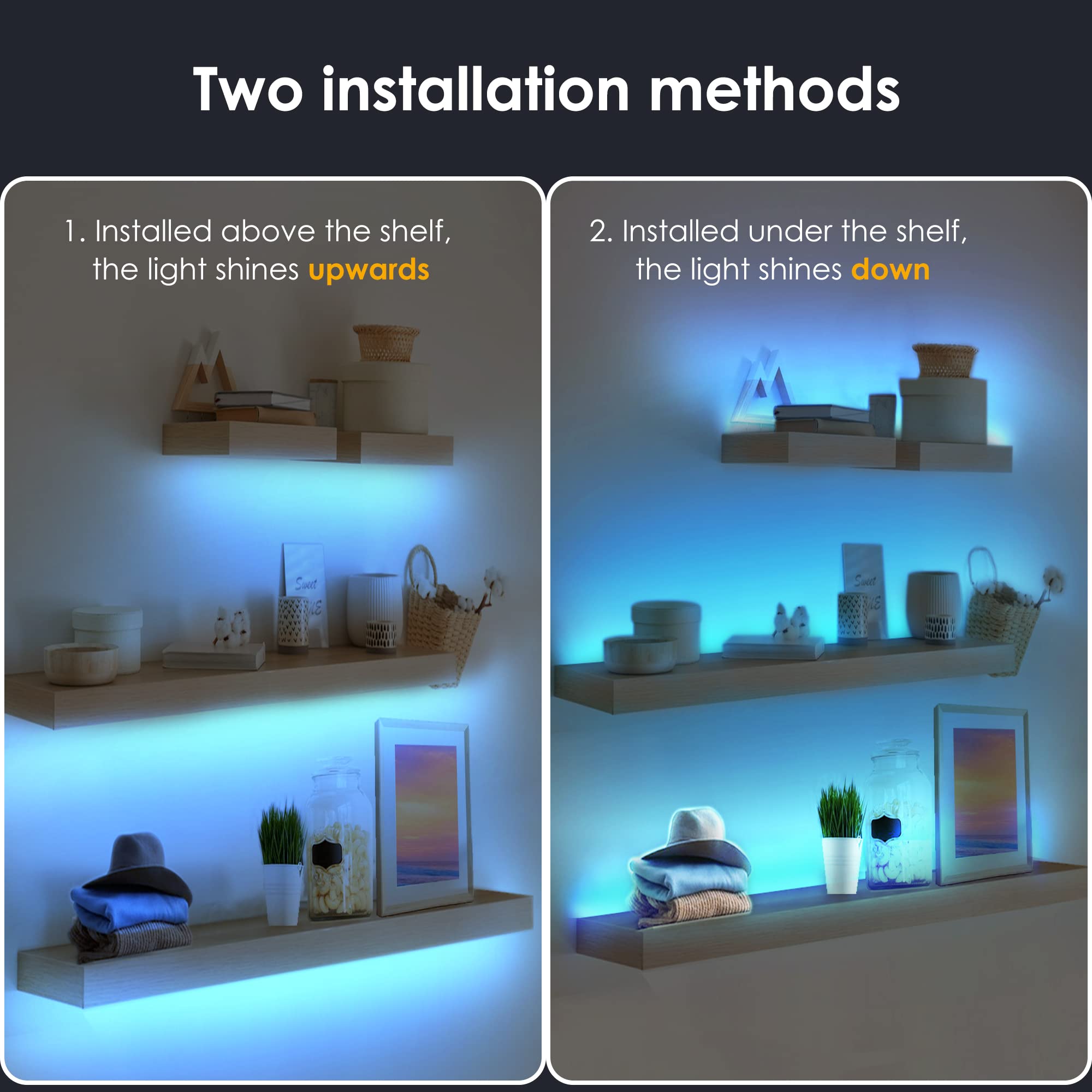 Little Joke battery-powered shelf light, cordless and easy to place