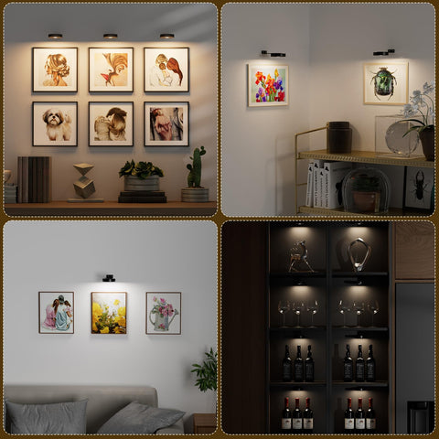 Little Joke black puck light for shelves and closets.