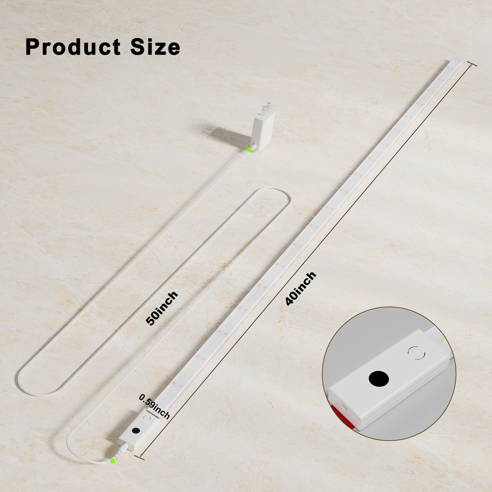 Little Joke cuttable 6mm slim design fits tight spaces above cabinets