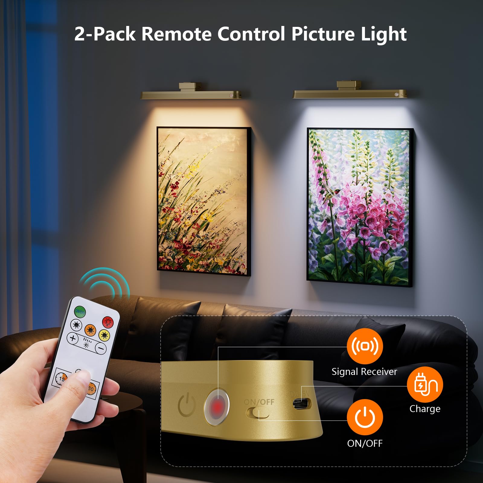 Little Joke dimmable picture light with warm natural and cool white options