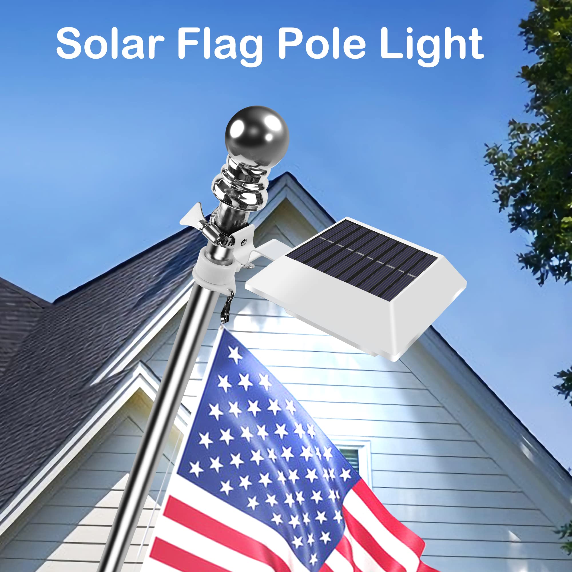 Easy-install design with stainless steel bracket supporting secure flag pole mounting for outdoors.