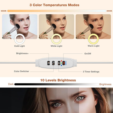 Little Joke flexible gooseneck LED light adjusts angle for precise makeup
