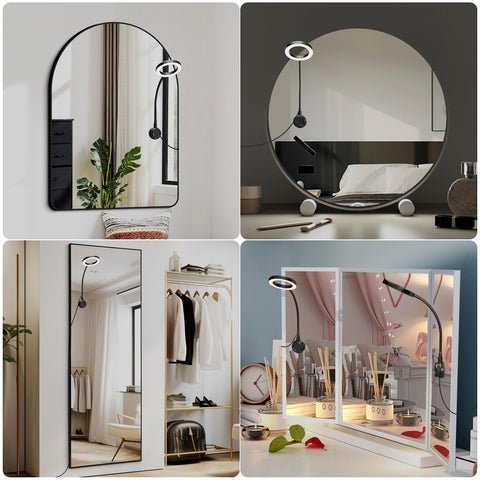 Little Joke plug-in vanity light installs easily without tools.