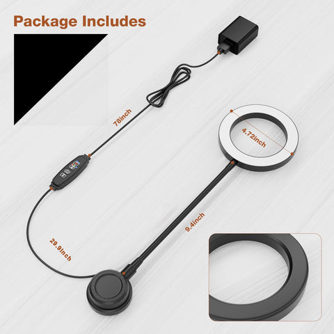 Little Joke selfie ring light provides flattering light for makeup and video calls.