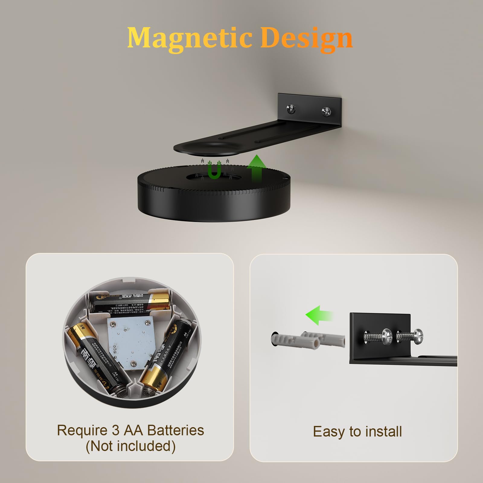 Little Joke bracket-screw mount enables secure wall installation.
