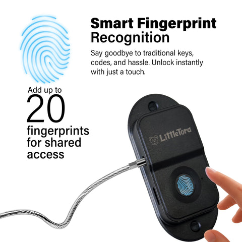 LittleTora Fingerprint Fridge Lock with screws option for permanent, durable security