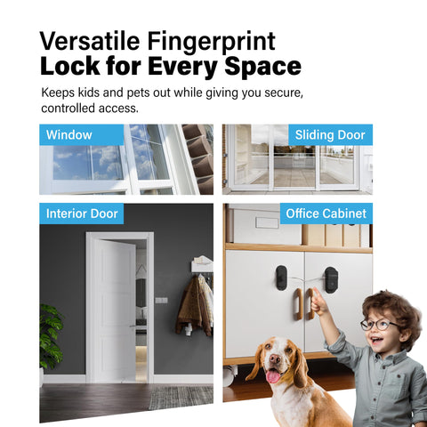 LittleTora Fingerprint Fridge Lock charging via Type-C for long-term use