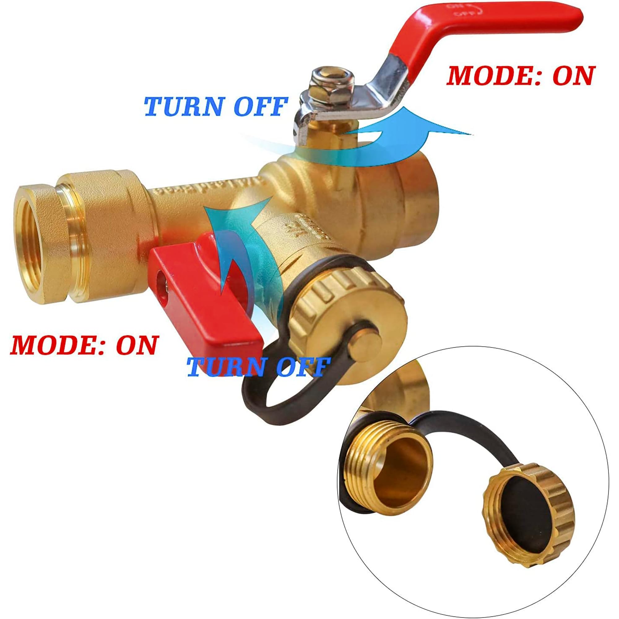 LIULO TOOL integrated drain valve with brass safety cap for maintenance