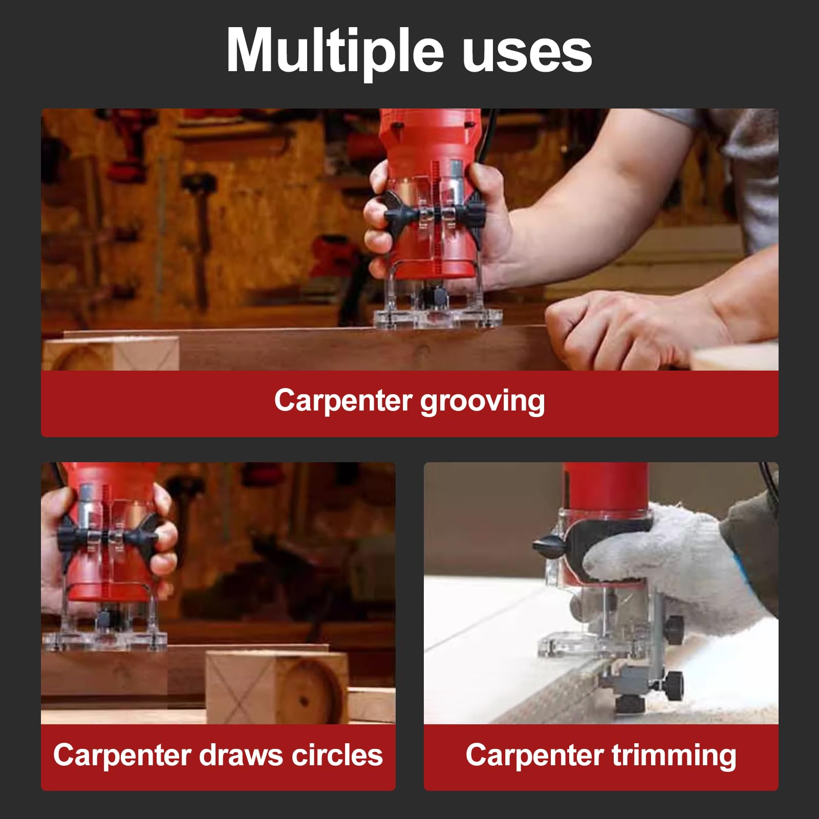 LiunxDromic Router Tool 800W with accessories kit for versatility