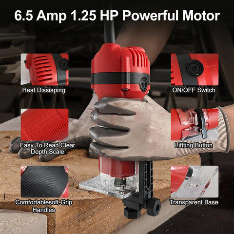 LiunxDromic Router Tool 800W see through base for accurate alignment
