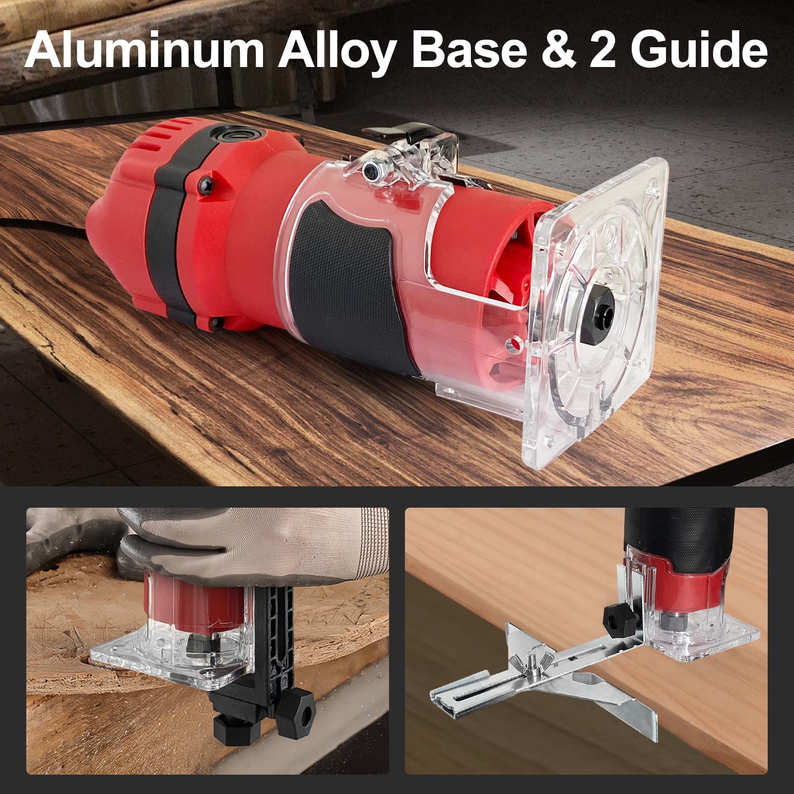 LiunxDromic Router Tool 800W trimming guide keeps rollers on track