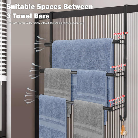 Livabber trapezoidal airflow design promotes quick drying of towels.
