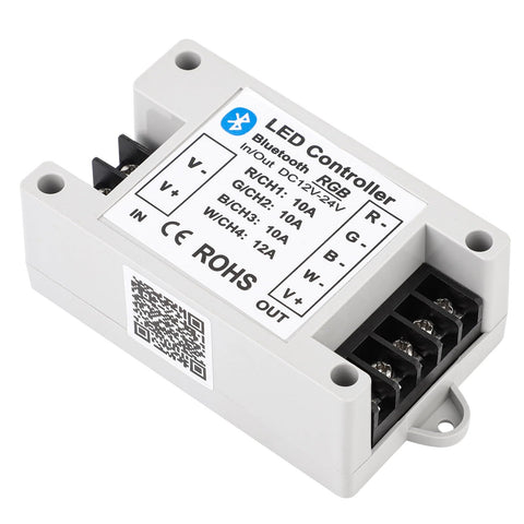 LIVE4COOL RGBW controller front view for effortless Bluetooth lighting control