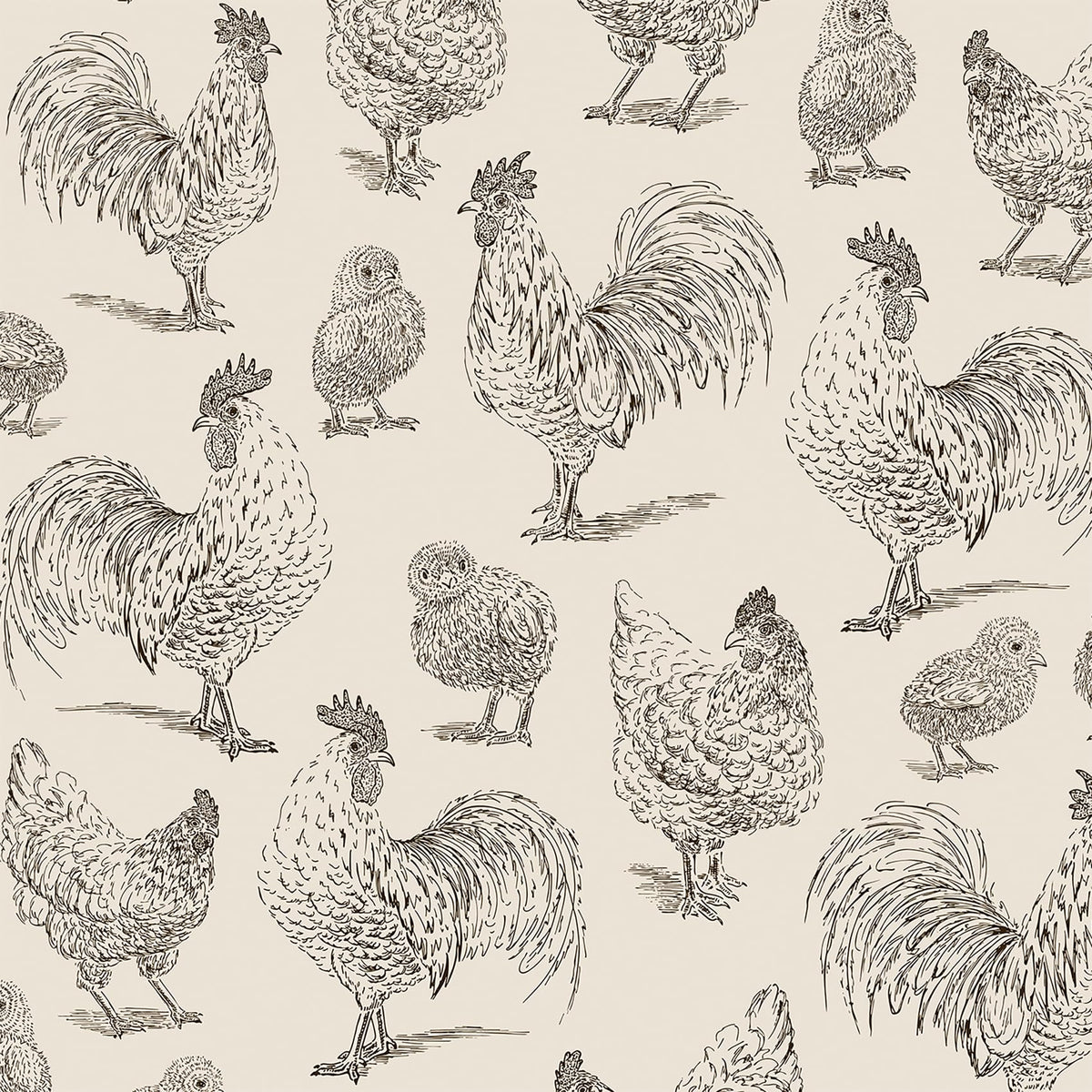 Livelynine chicken peel-and-stick wallpaper kitchen, easy update for a cozy farmhouse vibe.