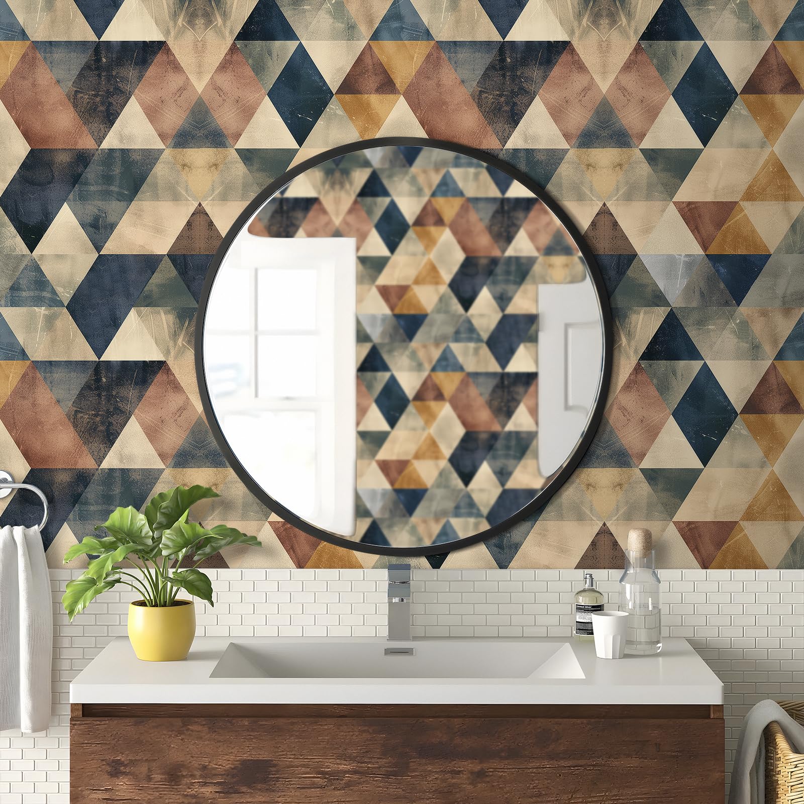 Livelynine removable wallpaper accent wall transforms living spaces without residue.