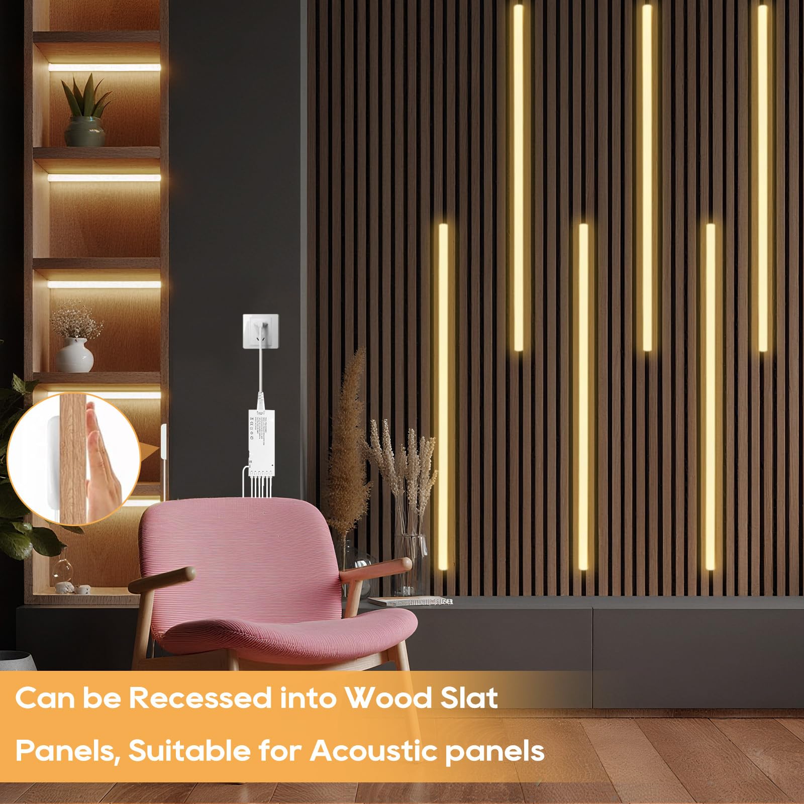 Living Amazy hidden touch switch provides easy control through glass