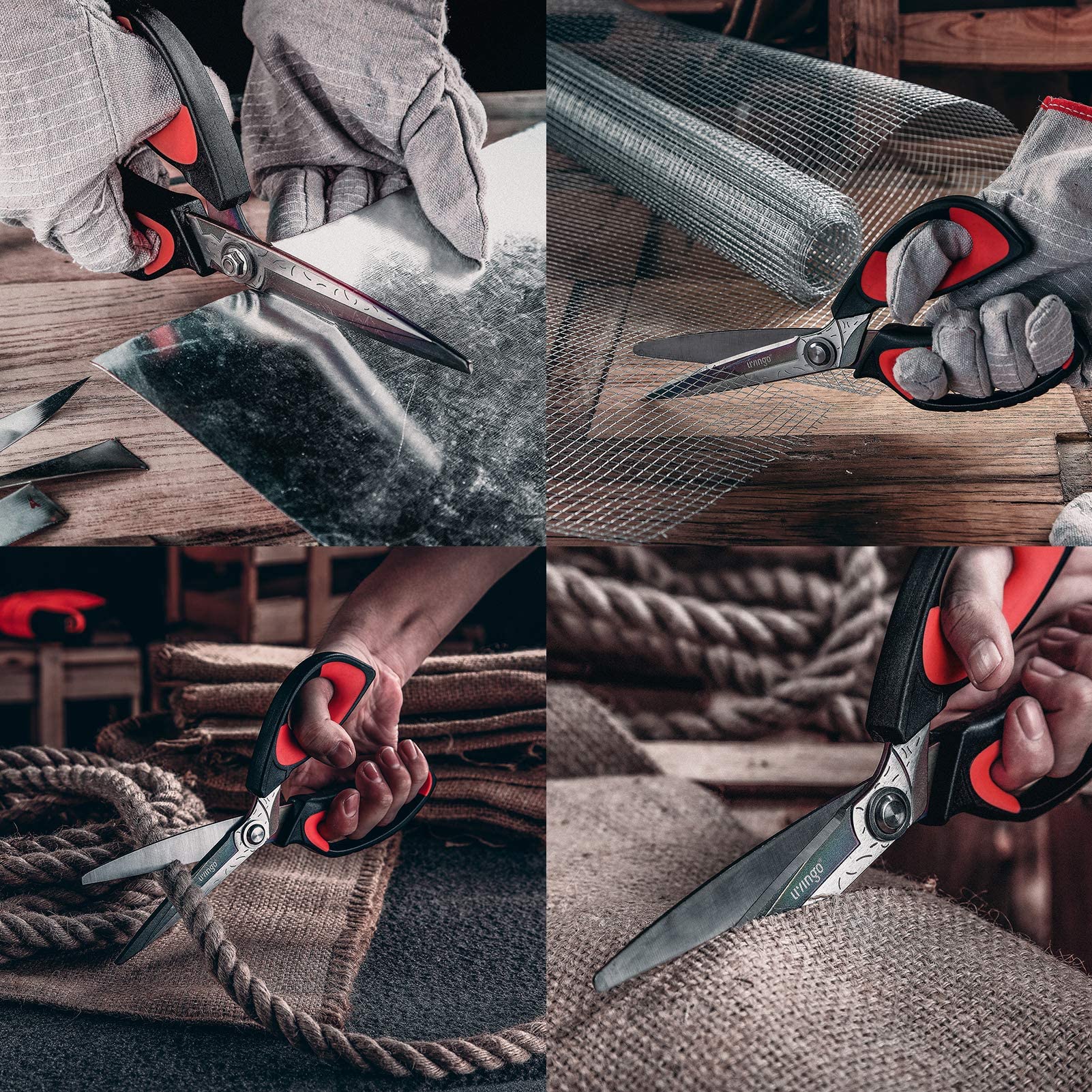 Livingo 10-inch scissors ergonomic grip for comfortable use during long tasks.